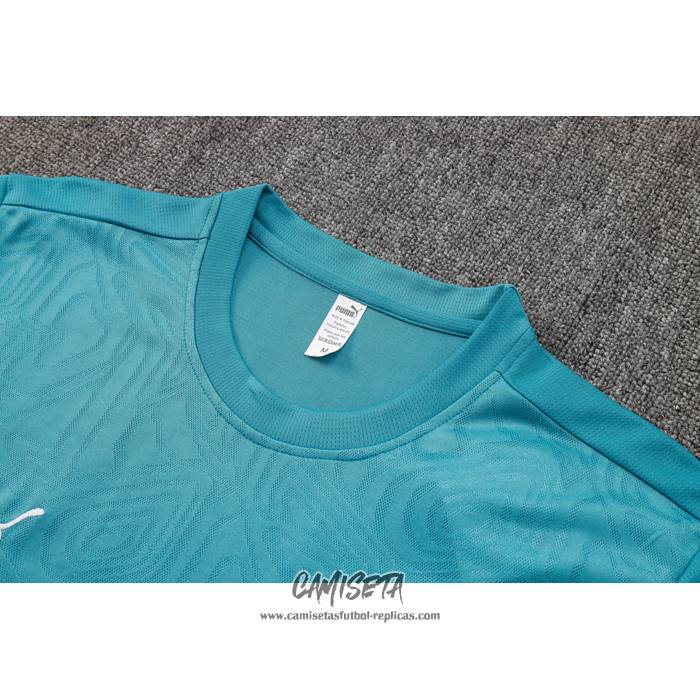 Chandal del Olympique Marsella 2024-2025 Manga Corta Azul - Pantalon Corto